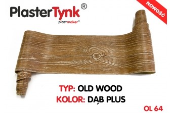 Elastyczna deska elewacyjna PLASTERTYNK Old Wood  " dąb plus " OL 64  21x240cm